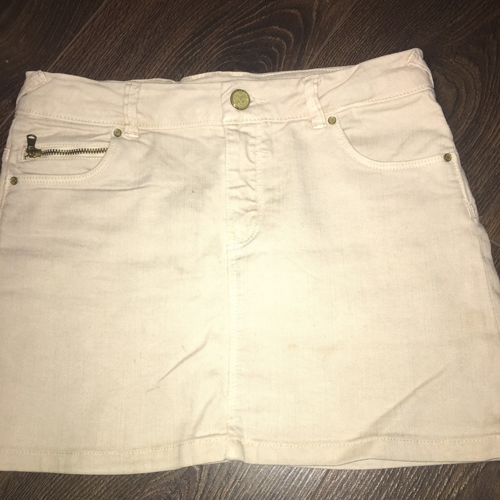 LIGHT PINK/CREAM SKIRT - ZARA GIRLS